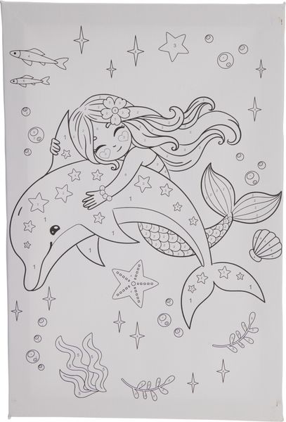 Hovedbilde Paint by numbers på lerret - havfrue