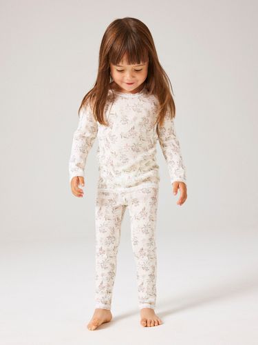 Name It Wang Flowers & Leafs ull leggings til barn - snow white