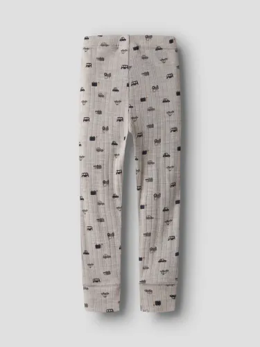 Name It Wang small cars AOP ull leggings til barn - nacreous cloud