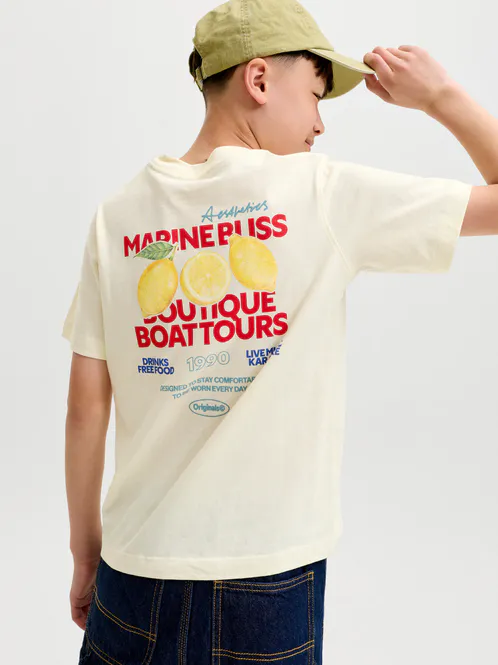 Hovedbilde Jack & Jones Riviera Vintage t-skjorte backprint ...