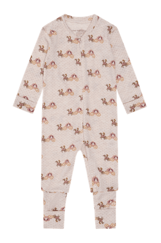 Hust & Claire Mocel Caret ull/tencel heldress til barn - wheat melange