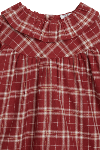 Hust & Claire Karoline rutete kjole - teaberry