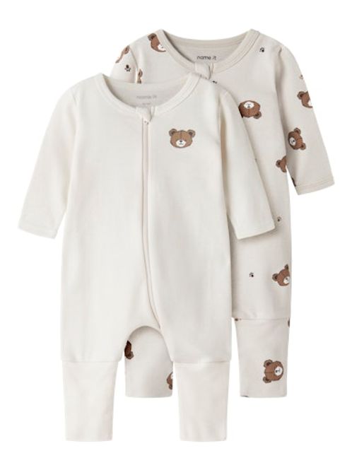 Hovedbilde Name It Bear 2-pk pysjamas til baby - pumice ...