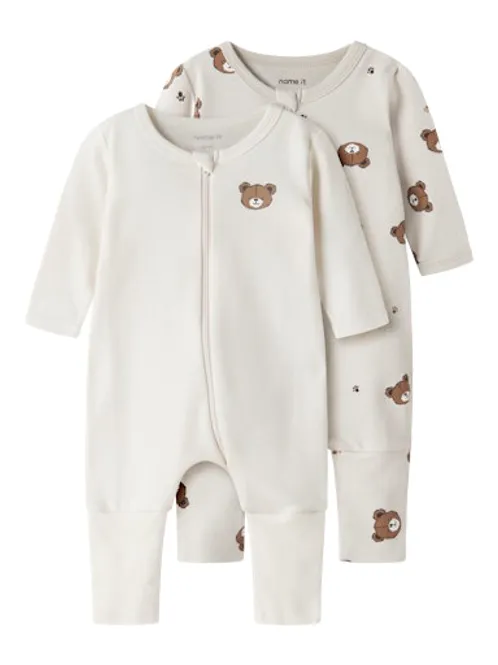 Hovedbilde Name It Bear 2-pk pysjamas til baby - pumice ...