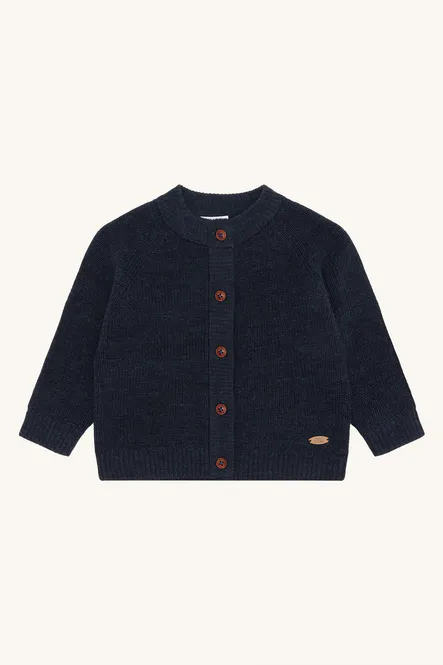 Hovedbilde Hust & Claire Curi Cardigan i ull til barn - navy