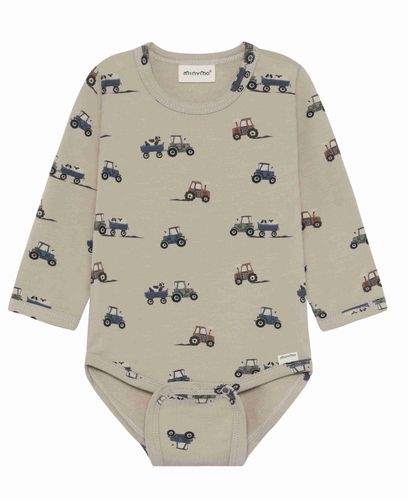 Minymo Traktor body til baby - feather gray