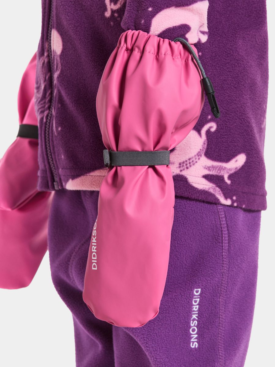 Didriksons Regnvotter med fleecefôr - sweet pink
