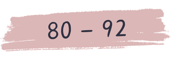 størrelse 80 til 92