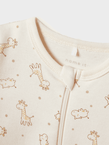 Name It 2-pk Giraffe pysjamas med glidelås - jet stream