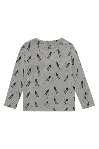 Hust & Claire Acel Rocket ull/tencel trøye til barn - forest fog