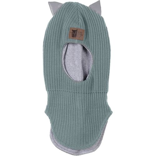 Kattnakken balaklava i merinoull - hav