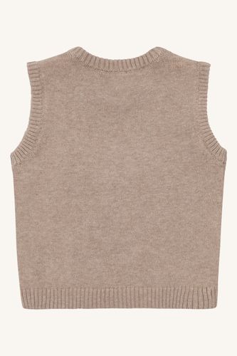 Hust & Claire Princo Reindeer vest - biscuit