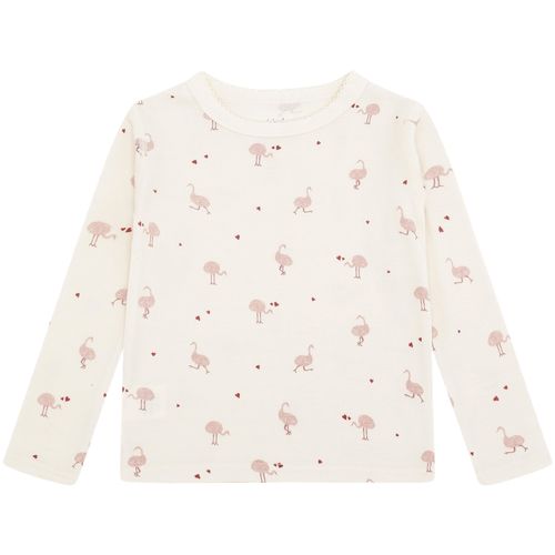 Hust & Claire Abba Ostrich ull/bambus trøye til barn - off white