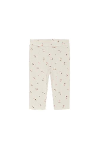 Hust & Claire Ludo bambus pointelle leggings - white sand