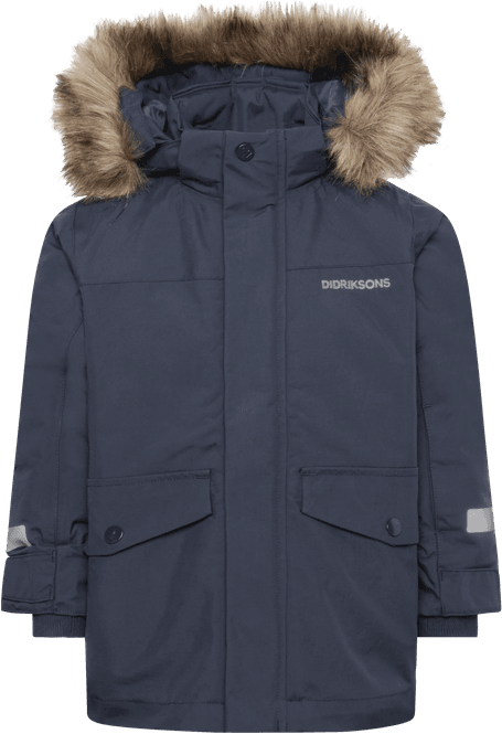 Hovedbilde Didriksons Bjärven vinterparkas til barn - navy