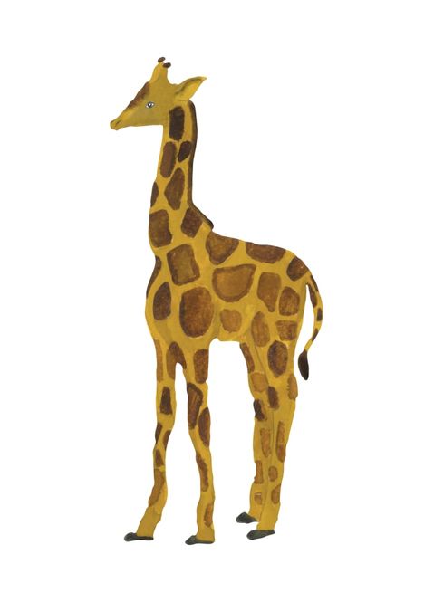 Hovedbilde That's Mine Wallsticker giraffe baby - yellow