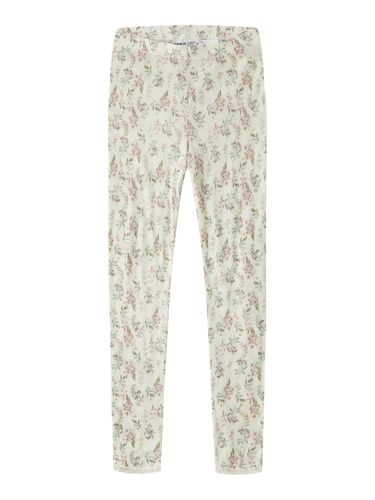 Nane It Wang Flowers & Leafs ull leggings - snow white