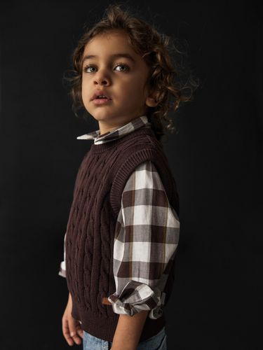 Name It Raffat strikket vest - chocolate plum