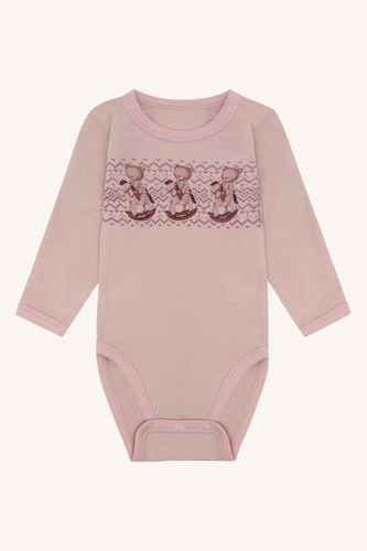 Hust & Claire Baloo Teddy ull/bambus body - dusty rose