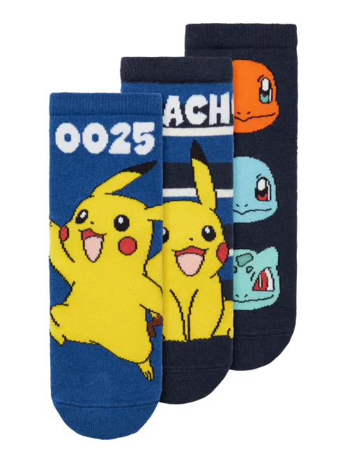 Hovedbilde Name It Mik Pokemon 3pk sokker til barn - navy ...