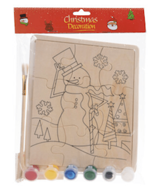 Hovedbilde DIY Julepuslespill, Snømann