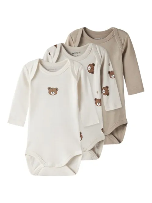 Hovedbilde Name It 3-pk Bear body til baby - pumice stone