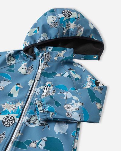 Reima Moomin Vantti Softshelljakke til barn - blue ocean