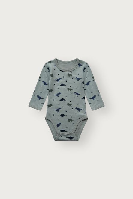 Hovedbilde Hust & Claire Baloo Dino ull/bambus body - slate ...