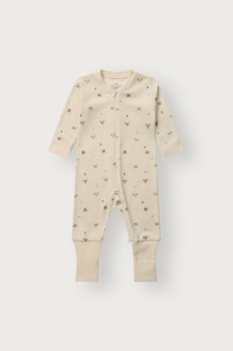 Hust & Claire Manu Forest ull/bambus heldress - off white