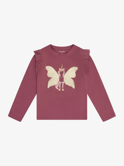 Hovedbilde Minymo Unicorn genser til barn - crushed berry