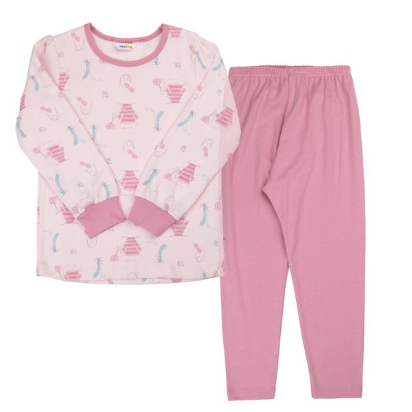 Hovedbilde Joha Knitting bomull 2-delt pysjamas - rosa