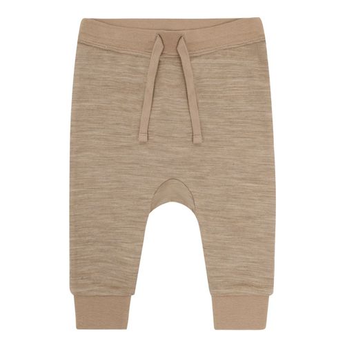 Hust & Claire Gaby ull/bambus joggebukse til barn - biscuit