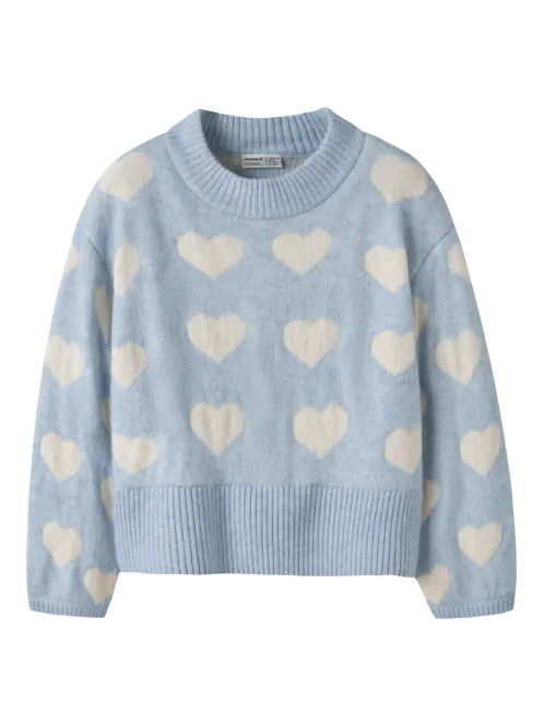 Hovedbilde Name It Leify strikkegenser - subdued blue