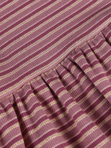 Minymo Stripe kjole til barn - nostalgia rose