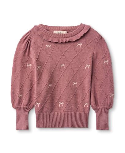 Fliink Alon Bow bluse til jente - ash rose
