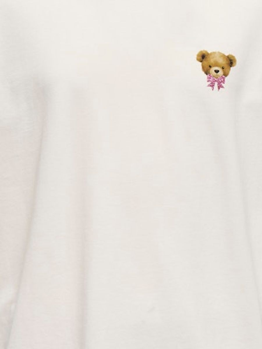 Kids Only  Rosita t-skjorte til barn - teddy/pink glitter