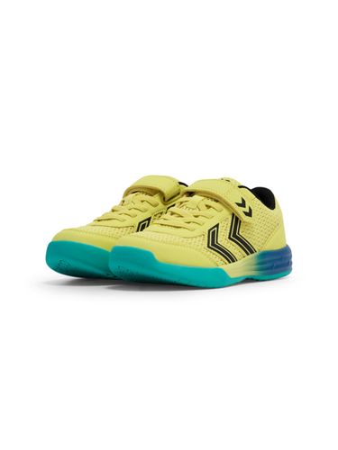 Hummel Multiplay Flex joggesko med borrelås til junior - limeade