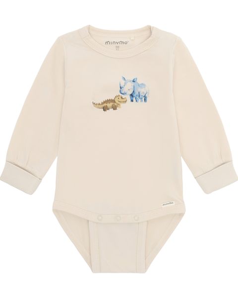 Hovedbilde Minymo Dino body til baby - white swan