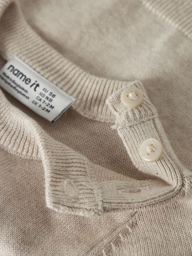 Name It Ligan strikkegenser til baby - peyote melange