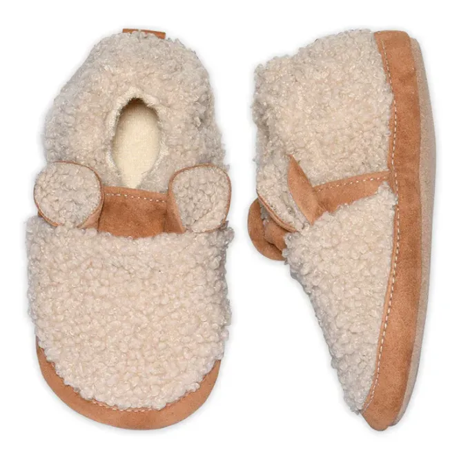 Hovedbilde Melton - Fuzzy teddy tøfler - oxford tan